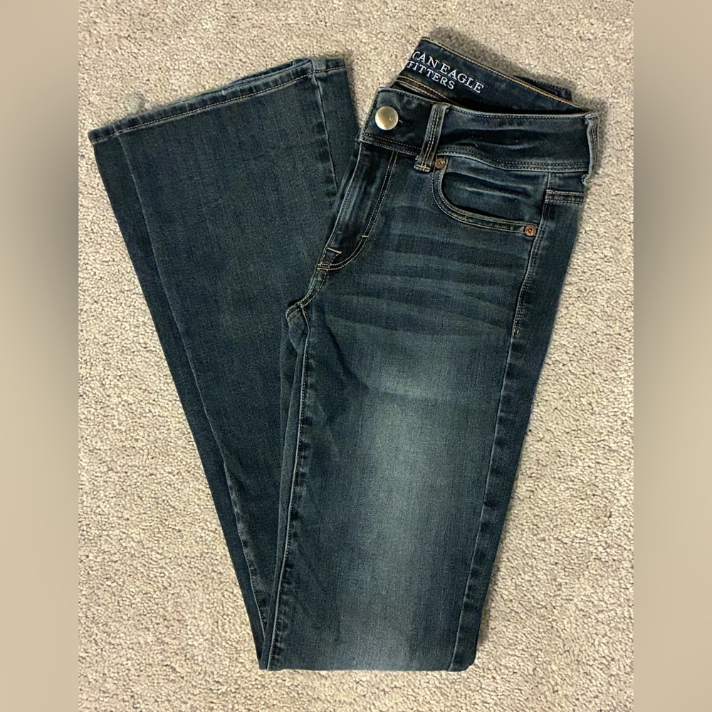 American Eagle Outfitters Women's Deep Indigo Boot Cut Jeans